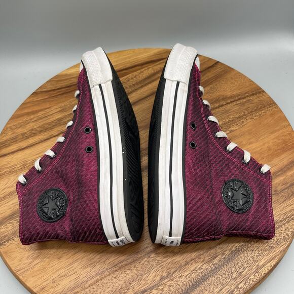 Converse Chuck Taylor Lift Hi Platform Shoes Big Kids 7 Sparkle Pink Sneakers - Picture 6 of 8